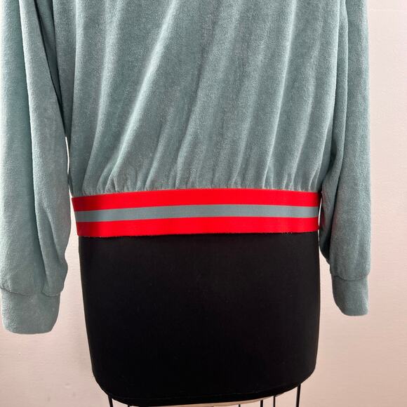 UNIQLO Tomas Maier Green Orange Hoodie Stripe Stretch Pocket Full Zip Sz Large L - Picture 7 of 9